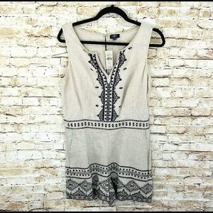 LOFT Petite Linen Embroidered Romper NWT size 8P